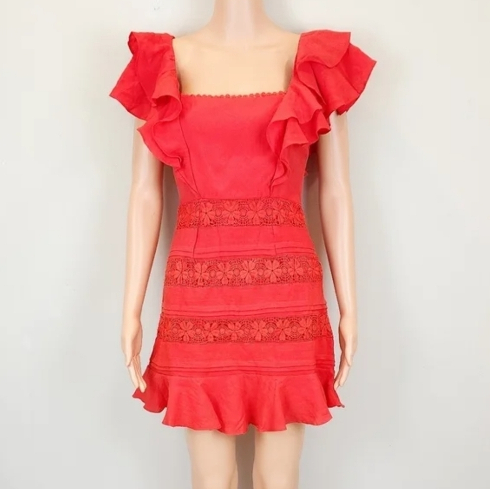 Saints + Secrets Ruffle Shoulder Mini Dress - Picture 12 of 13